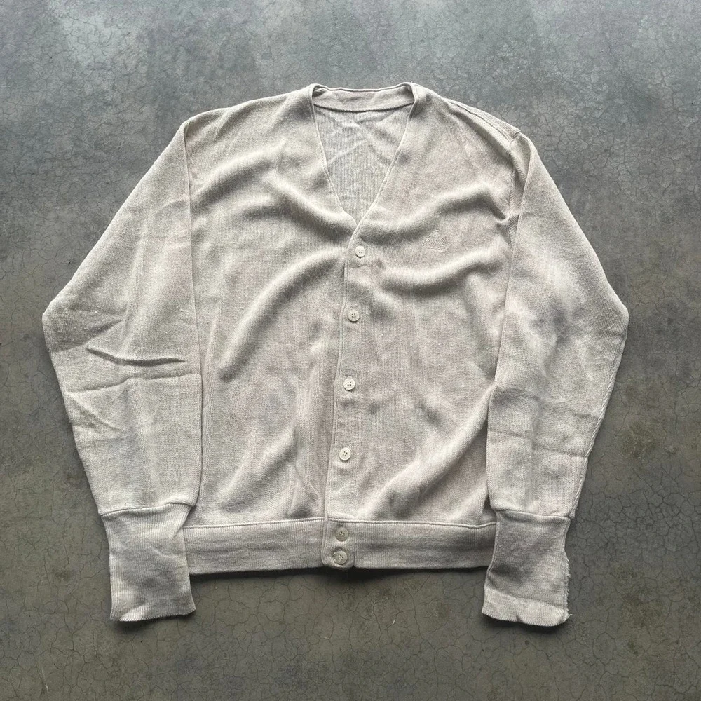 Vintage izod light grey button up cardigan